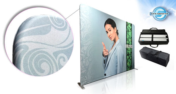 EUROFIT TUBE DISPLAY STAND 10′  Straight Single-Sided Graphic Package