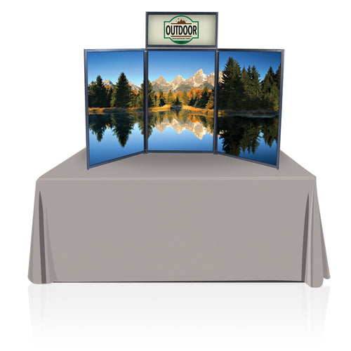 Tabletop Panel Display 6 ft. (Black/Gray) Graphic Package (Hardware & Graphic)